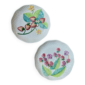 Lot de deux assiettes/plats