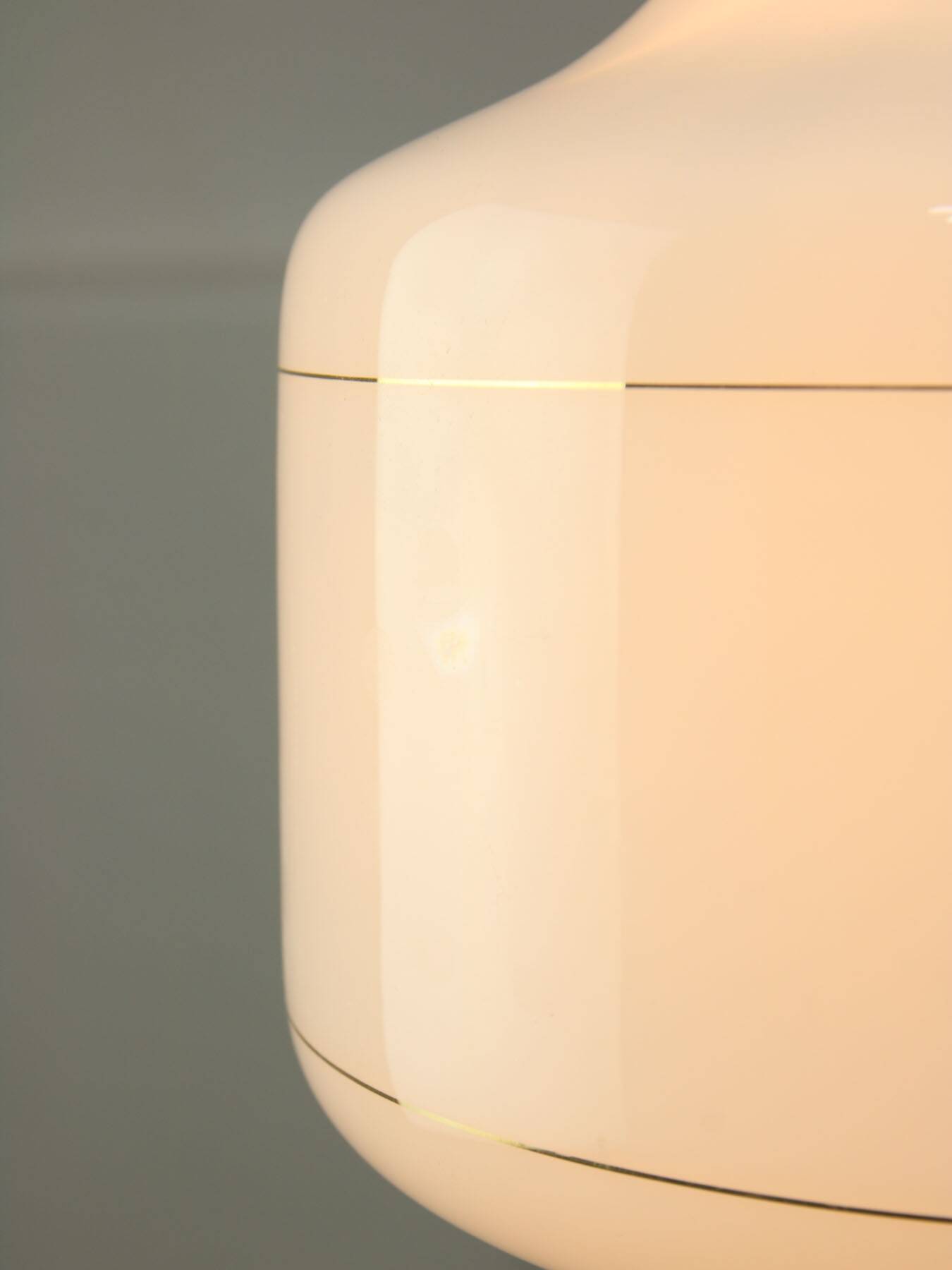 Mid-Century Italian Opaline and Brass Pendant Lamp