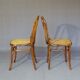 Fake pair of Kohn and Turpe tanned bistro chairs, circa 1900,