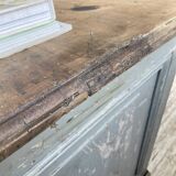 XXL walnut trade counter with multiple drawers
