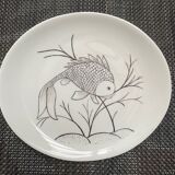 Set of 4 vintage plates with fish decor