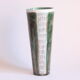 Striped green vase by Faiencerie Thulin, Belgium 1950s.