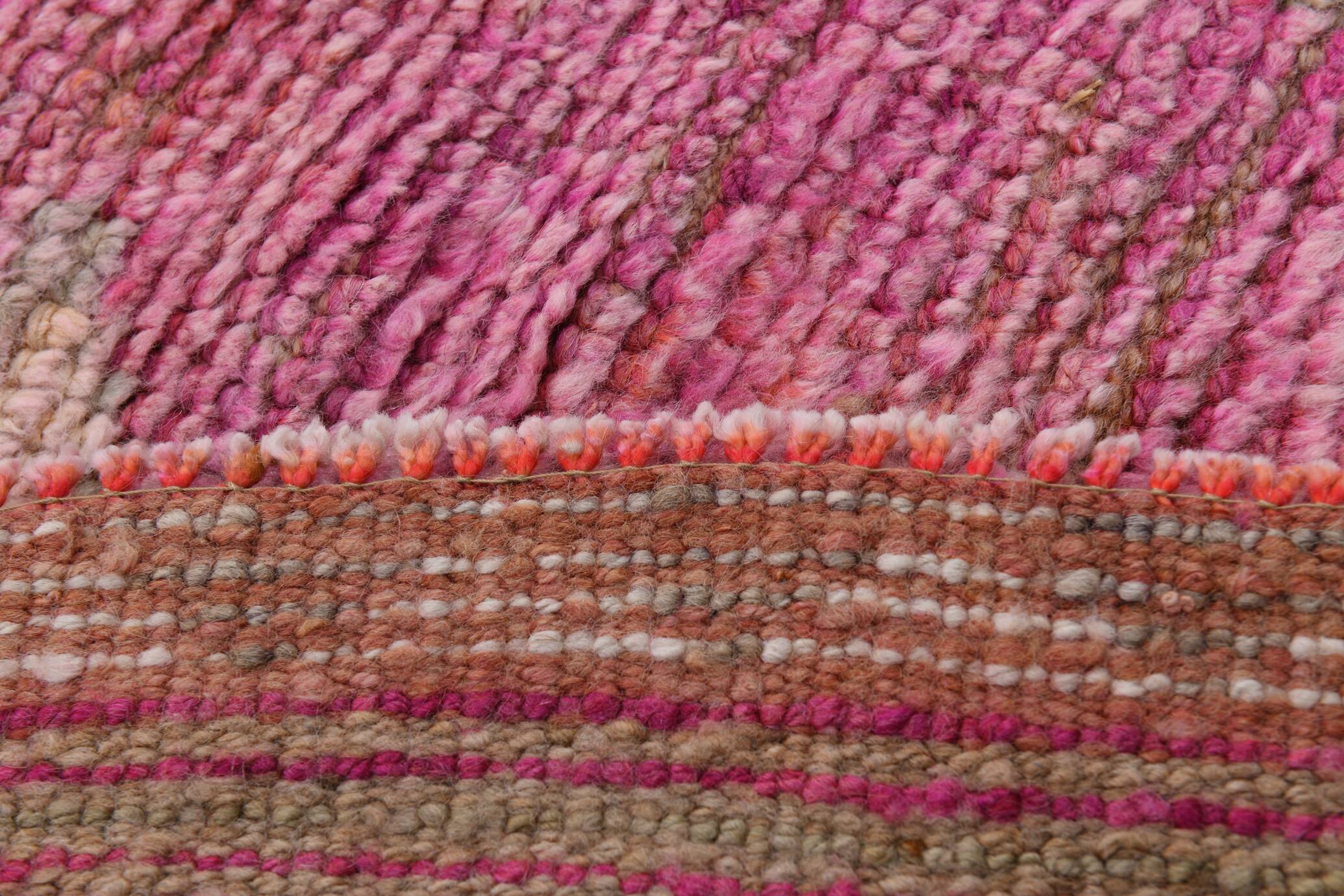 Pink Orange Turkish Runner Rug 100x302Cm