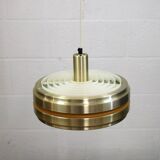 Golden vintage brass lamp: 1970s Scandinavian Mid-Century Modern