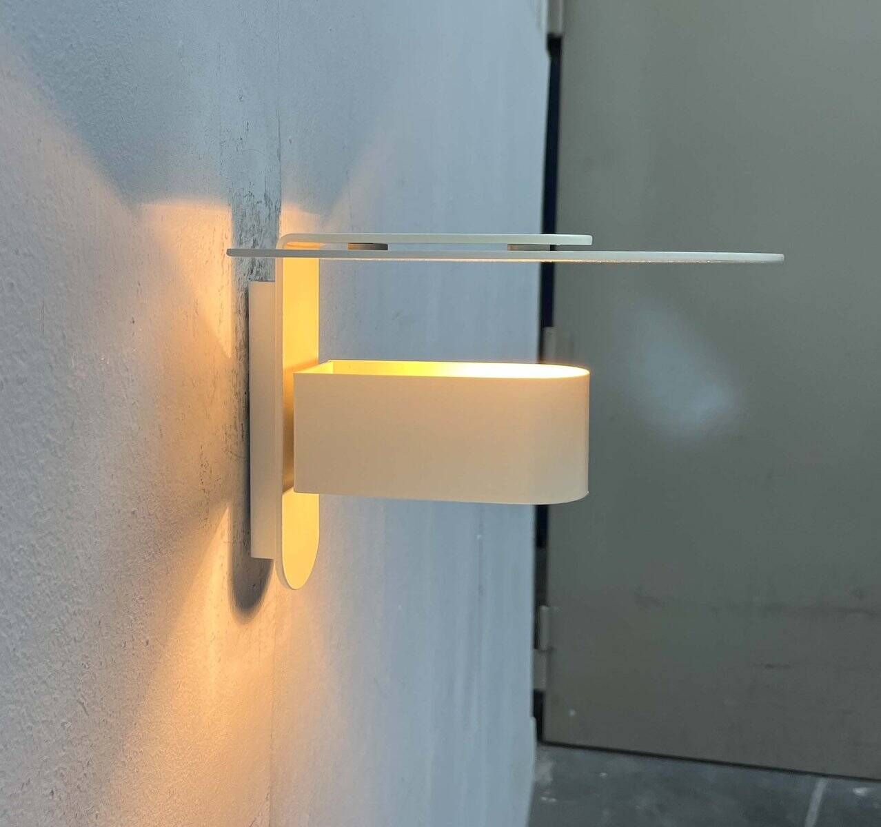 Mid-Century Modern Danish Minimalist Model 3020 Kasket Wall Lamp by Jørgen Klinkby for Lyskaer, 1960s