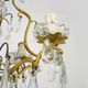 Bronze cage chandelier and glass tassels, with 4 lights. Chandelier tassels. 60s