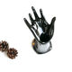 Vase ring hand black porcelain, early 1970s