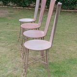 Set de 4 chaises métalliques, XXème