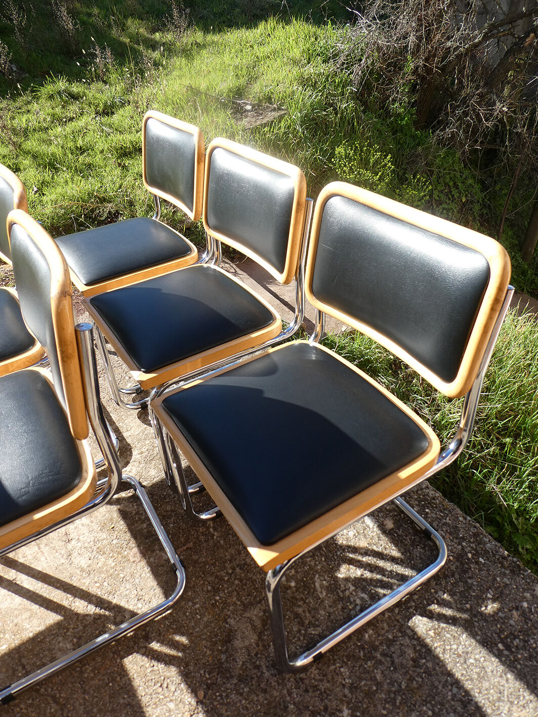 Lot de 6 chaises Cesca B32 par Marcel Breuer
