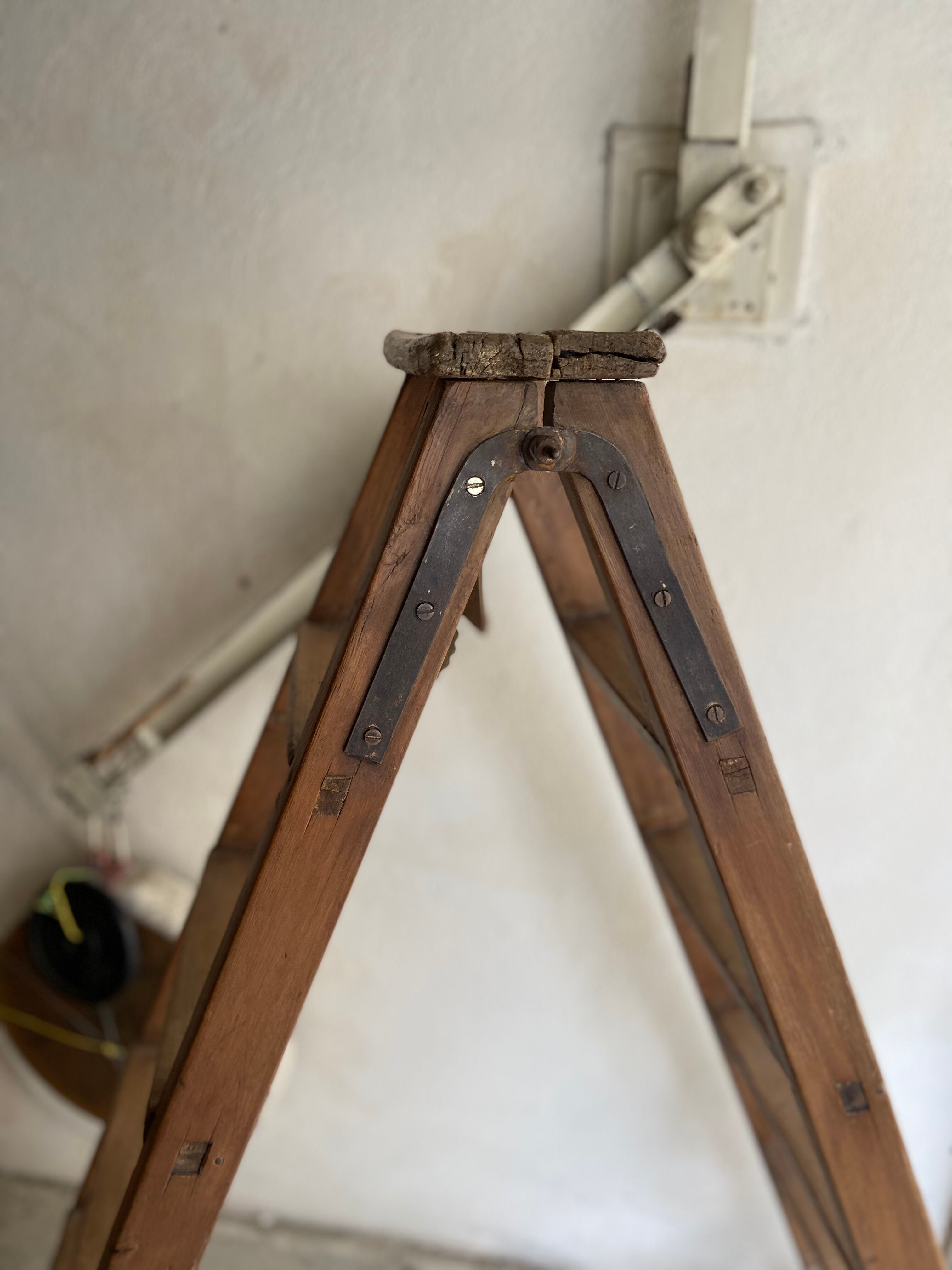 Vintage wooden stepladder