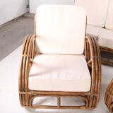 Rattan "pretzel" lounge