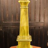 Green glazed ceramic lamp, Manises