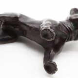 French brass bulldog statue