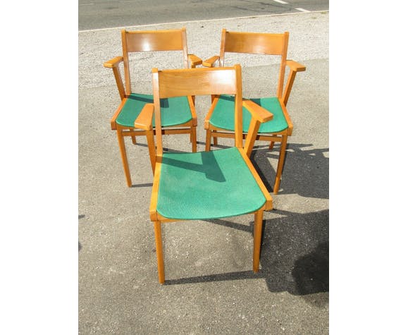 Lot of 8 Scandinavian style chairs Danish 60s-70s