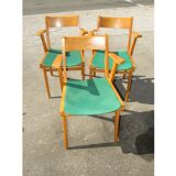 Lot of 8 Scandinavian style chairs Danish 60s-70s