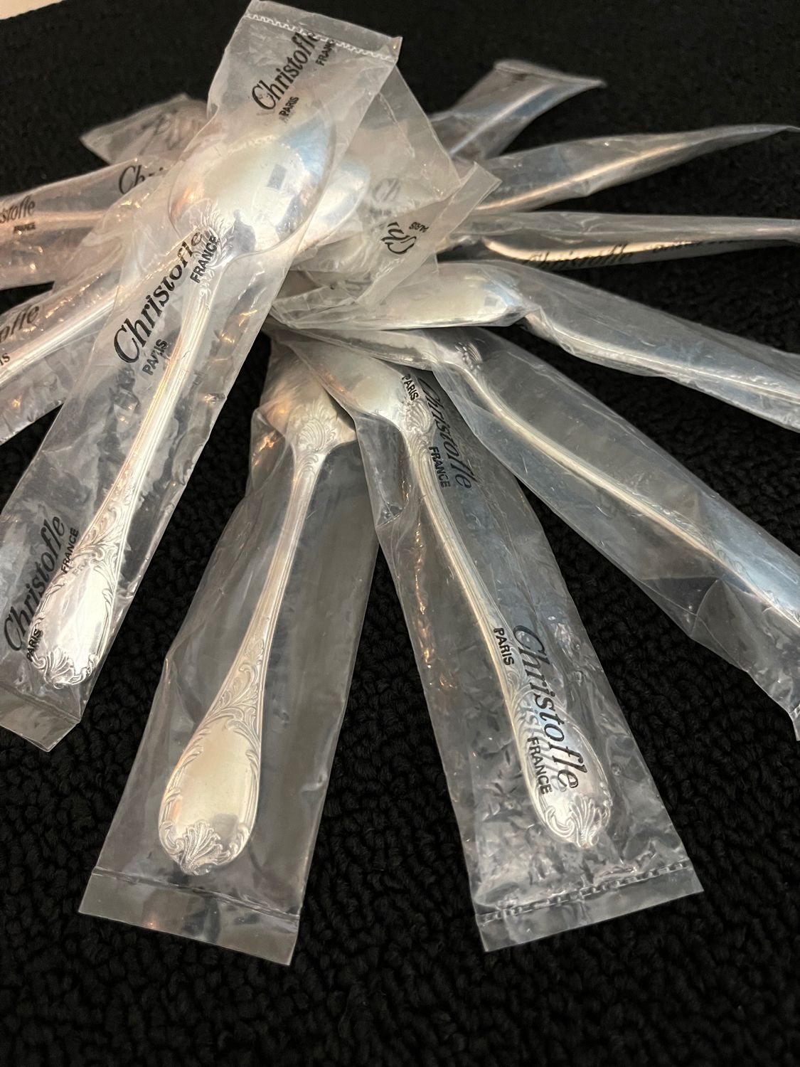 Christofle marly 12 spoons in new blister packs