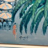 Grand tableau de sanary sur mer de pierre godet