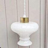 Vintage opaline portable lamp