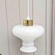 Vintage opaline portable lamp