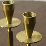 2x Mid century brass candle sticks, Kara Denmark