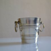 Seau à glace vintage en métal argenté