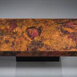 Vintage copper coffee table from Bernhard Rohne, 1970s