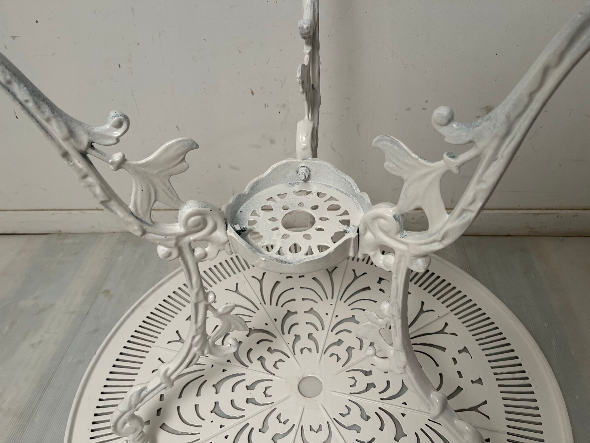 Old white rock garden furniture