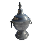 Vintage pewter vase with 2 handles