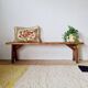 Old farmhouse bench in solid wood - 128 cm