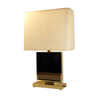 Lampe de table miroir et laiton années 70