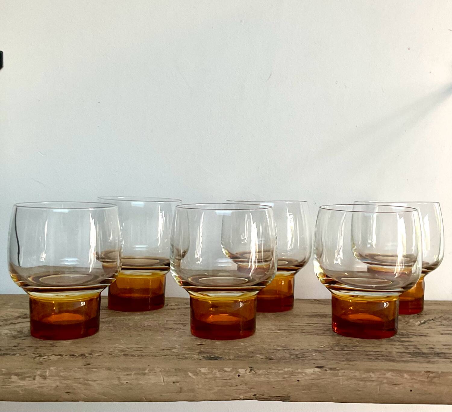 6 vintage luminarc france glasses