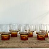 6 vintage luminarc france glasses