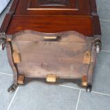 Bedside table, mahogany, marble top and mirror.