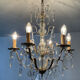 Girandole chandelier with crystal drops from the 60s and 70s