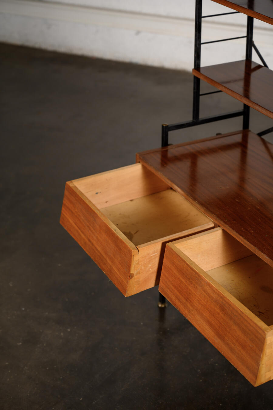 Italian library with drawers