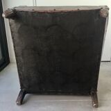 Club armchair in studded leather - early twentieth century