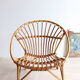 Adult size rattan shell armchair from the 60s