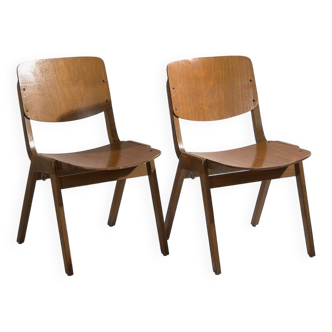 Chaises Thonet d’époque (c.1950). Ensemble de 2 pièces