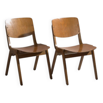 Thonet chairs from the period (c.1950). Set of 2 pieces.