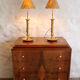Pair of brass candlesticks lamps