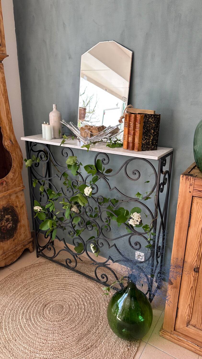 Wrought iron console