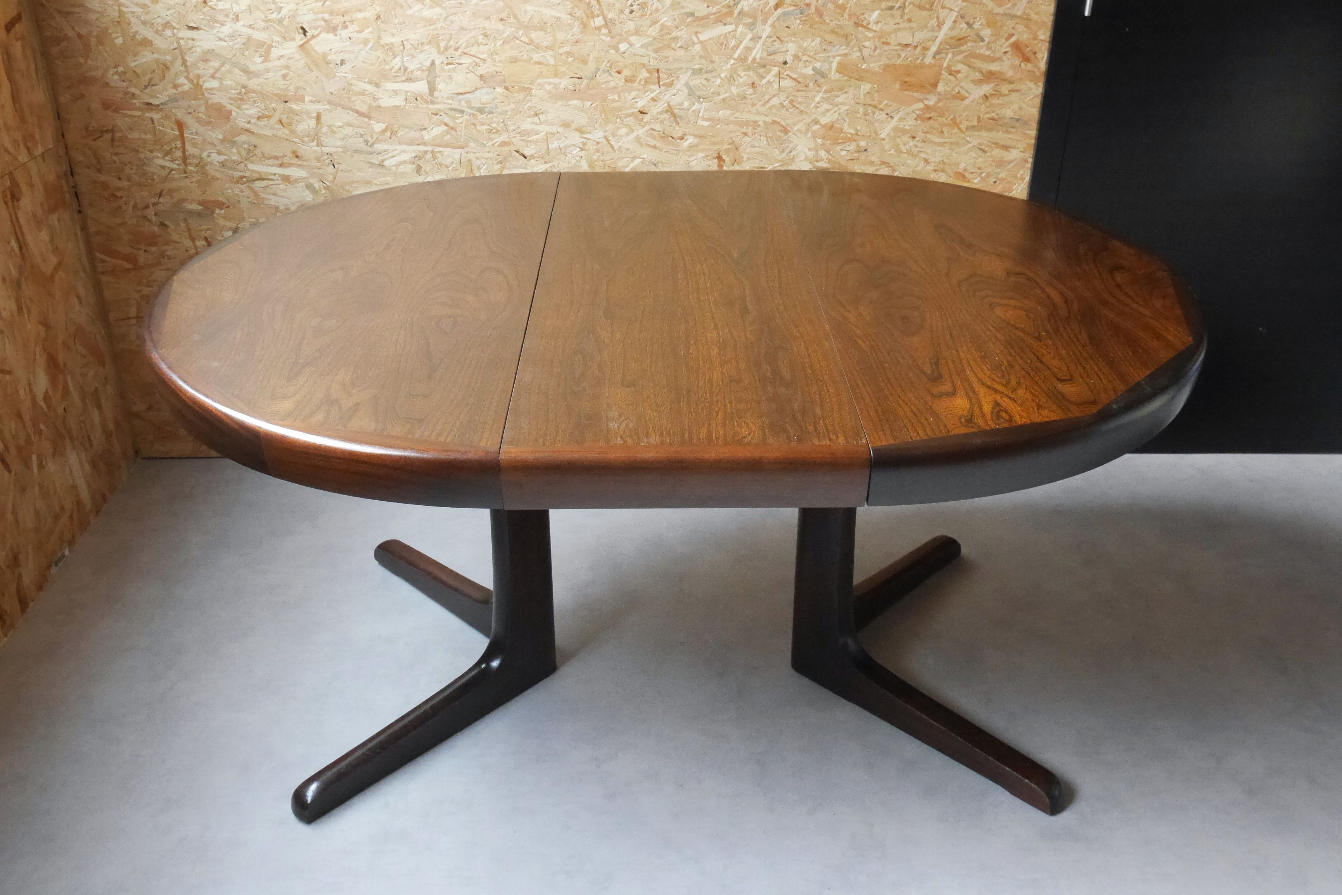 Table à rallonges Baumann en orme années 60