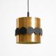 1960s Space Age pendant lamp by Doria, made of copper-anodized aluminum