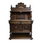 Buffet-desserte ancien en noyer massif – style Renaissance / XIXe