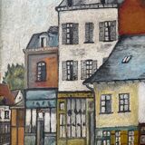 Huile sur carton ancienne encadrée et signée