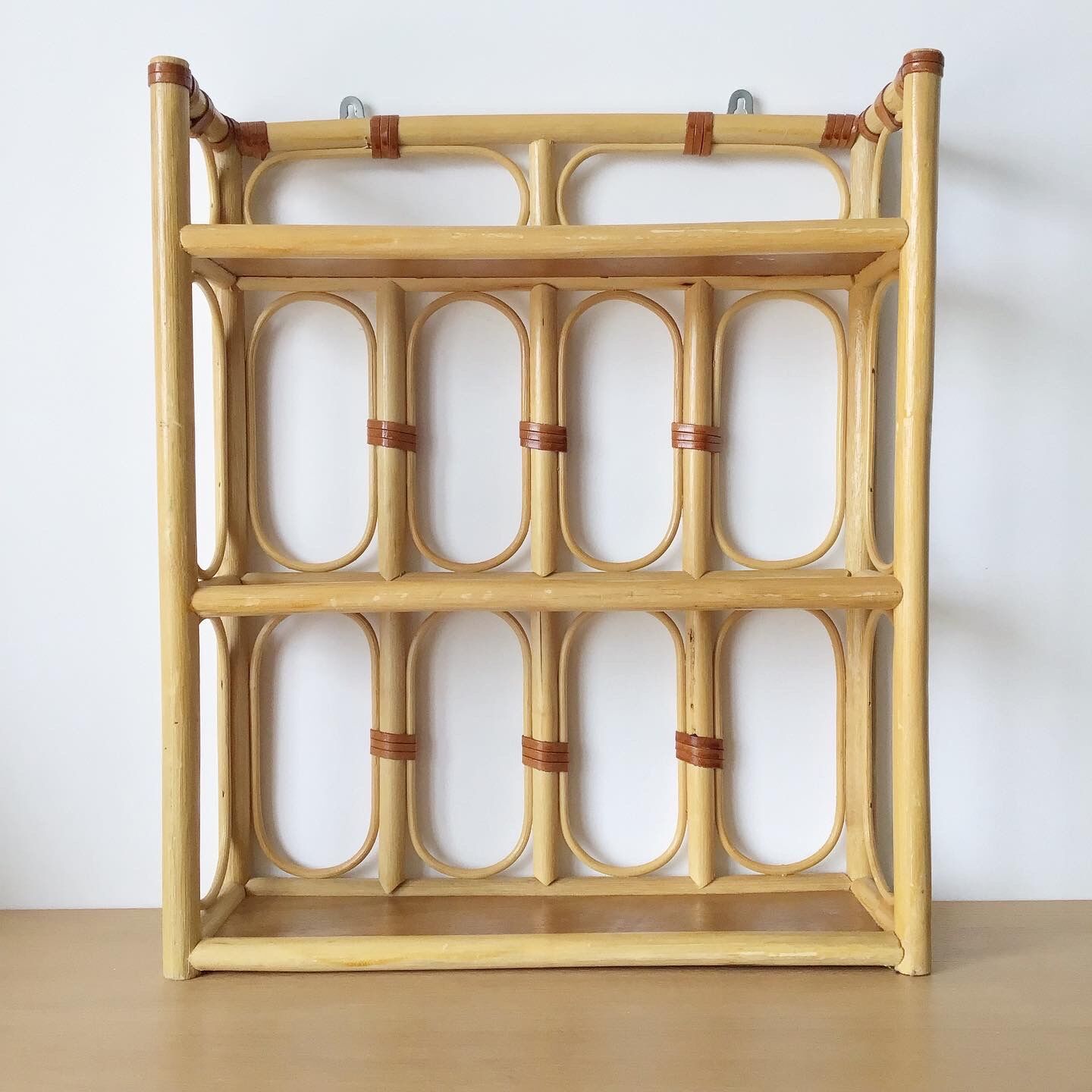 Vintage rattan shelf