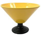 Yellow Conic Vase, postmodern, Italy 1980s