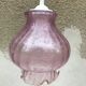 Suspension old glass bubble col corolla pink 70s vintage