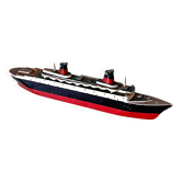 Bateau paquebot France en bois, jouet ancien