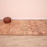 Peach Vintage Moroccan Rug 180 x 305 cm, Berber Wool Rug, Handmade Boho Rug